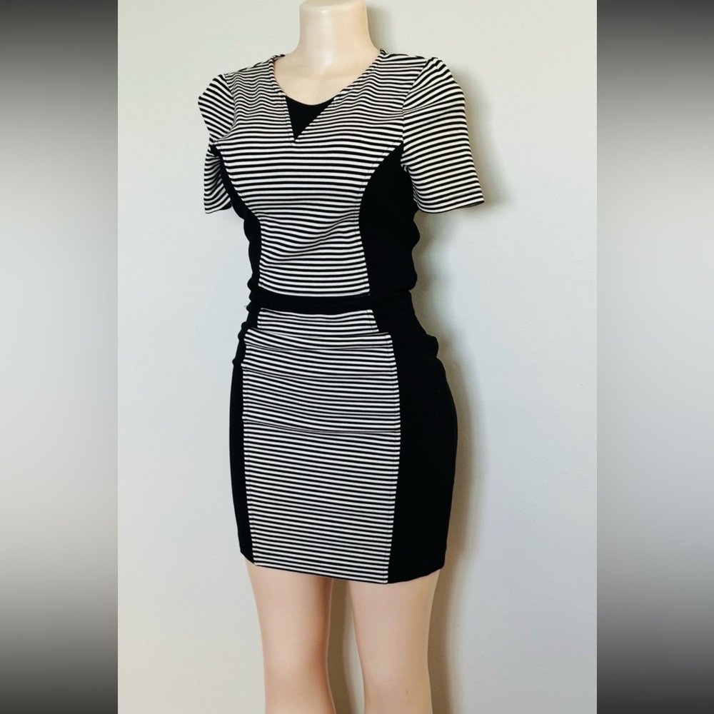 Black and White Striped Dress